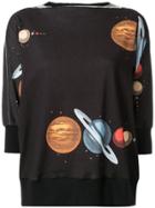Undercover Planets Print Sweatshirt - Black