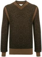 Cerruti 1881 V Neck Knit Sweater - Brown