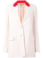 Givenchy Contrast Collar Blazer, Women's, Size: 40, Pink/purple, Viscose/spandex/elastane/cupro
