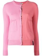 Kenzo Colour Block Cardigan, Women's, Size: Xs, Pink/purple, Cashmere/wool