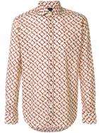 Bagutta Printed Slim-fit Shirt - Nude & Neutrals