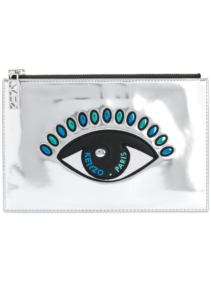 Kenzo Eye Clutch - Metallic