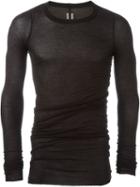 Rick Owens Long Length T-shirt, Men's, Size: S, Black, Viscose/silk