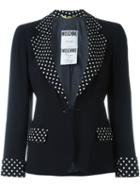 Moschino Vintage Polka Dot Detail Jacket, Women's, Size: 42, Blue