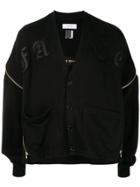 Facetasm V-neck Cardigan - Black