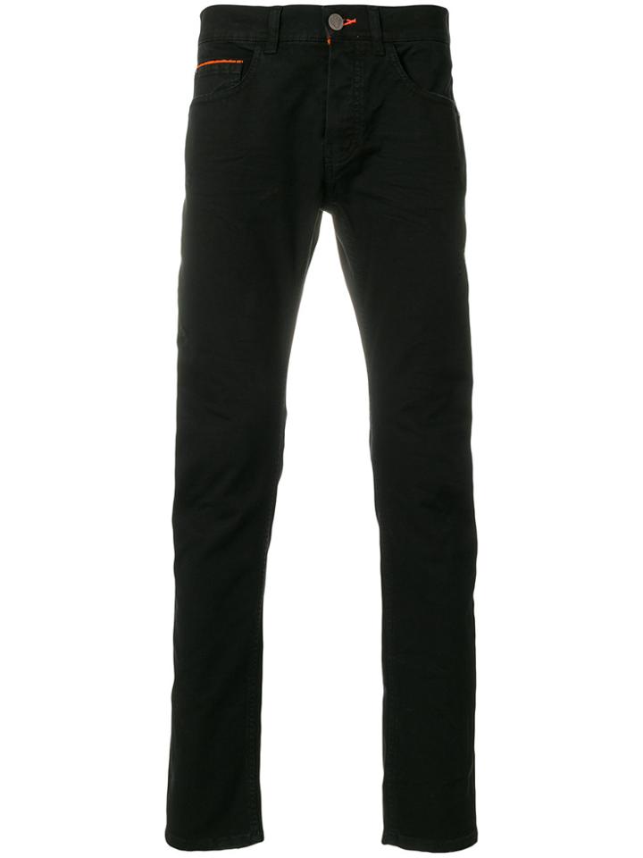 Frankie Morello Contrast Trim Trousers - Black