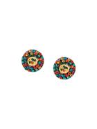 Gucci Gg Crystal Detail Earring - Multicolour
