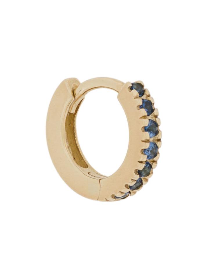 Otiumberg 9kt Gold And Ceylon Sapphire Huggie - Blue