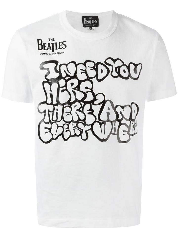 Comme Des Garçons 'i Need' Print T-shirt, Men's, Size: Medium, White, Cotton