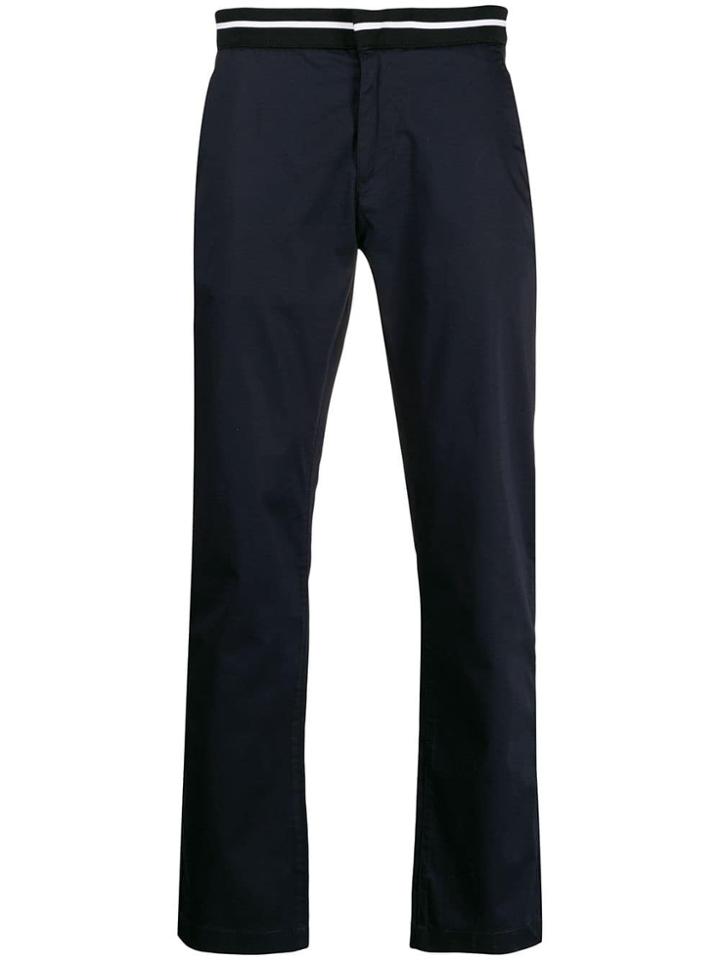 Karl Lagerfeld Knitted Waistband Chinos - Blue