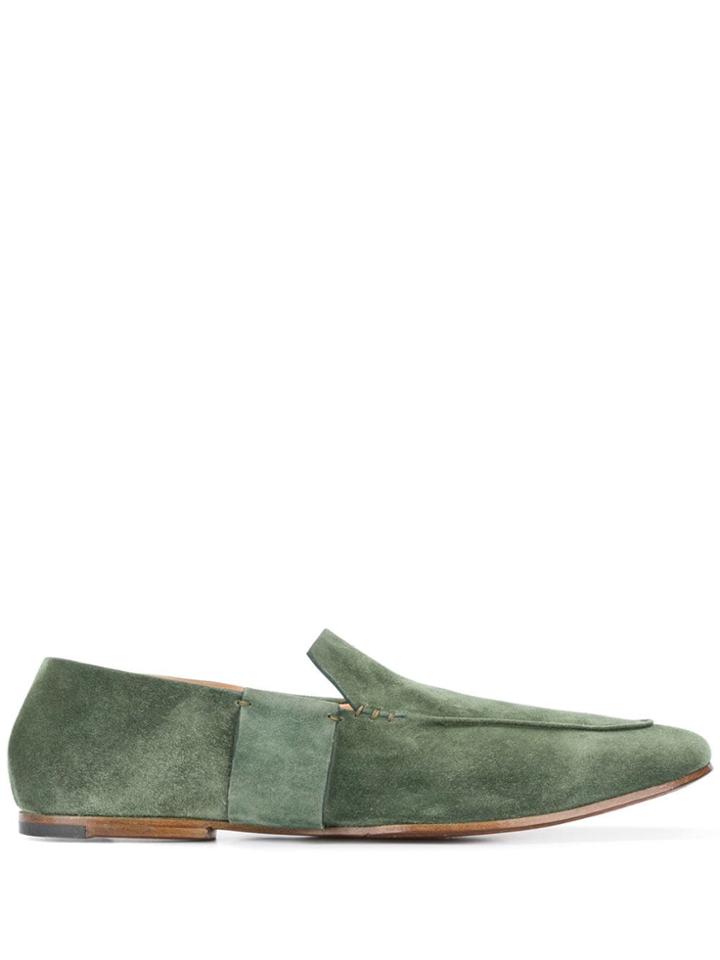 Silvano Sassetti Stitch Detail Slip-on Shoes - Green