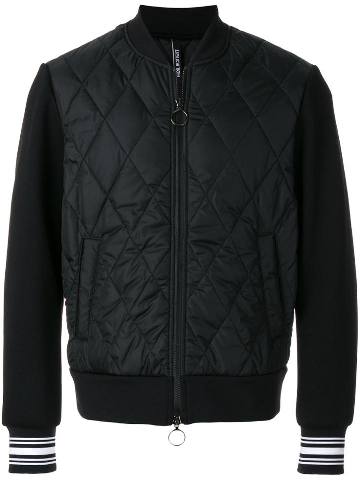 Neil Barrett Quilted Bomber Jacket - Black