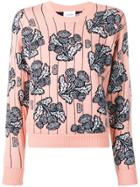 Barrie Floral Knitted Jumper - Pink