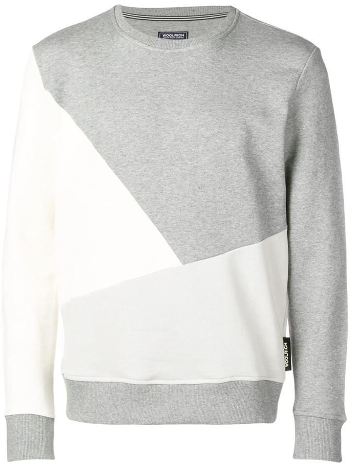 Woolrich Colour Block Sweatshirt - Grey