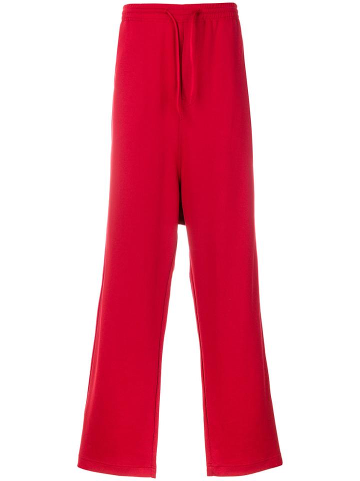Y-3 Drop-crotch Tracksuit Bottoms - Red