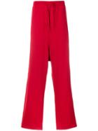 Y-3 Drop-crotch Tracksuit Bottoms - Red