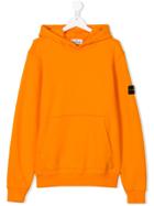 Stone Island Junior Teen Logo Patch Hoodie - Yellow & Orange