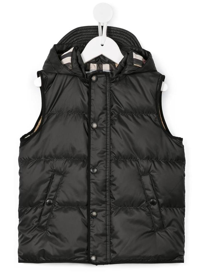 Burberry Kids Padded Gilet, Boy's, Size: 8 Yrs, Grey