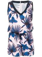 Liu Jo Short Floral Jumpsuit - Pink