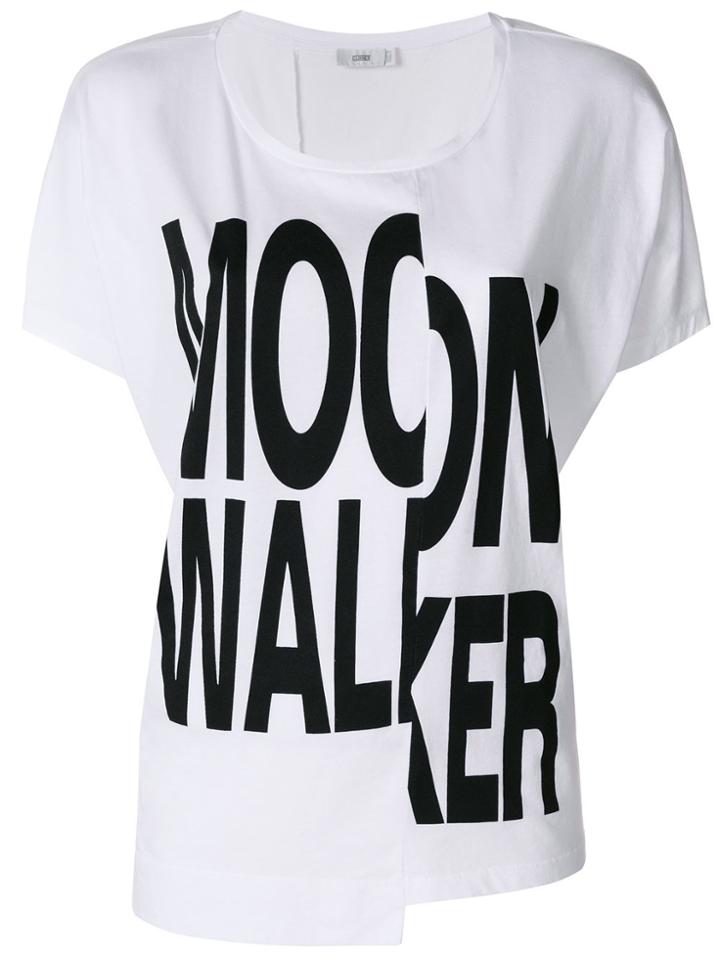 Closed Moon Walker Print T-shirt - White