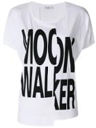 Closed Moon Walker Print T-shirt - White