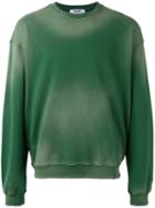 Msgm Faded Effect Sweatshirt, Men's, Size: Medium, Green, Cotton