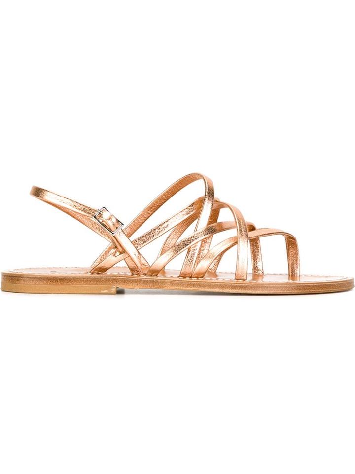 K. Jacques Pandora Sandals, Women's, Size: 41, Pink/purple, Leather