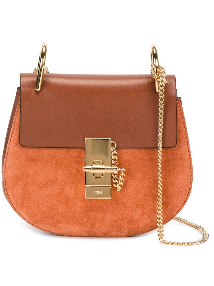Chloé 'drew' Shoulder Bag, Brown, Calf Leather/calf Suede