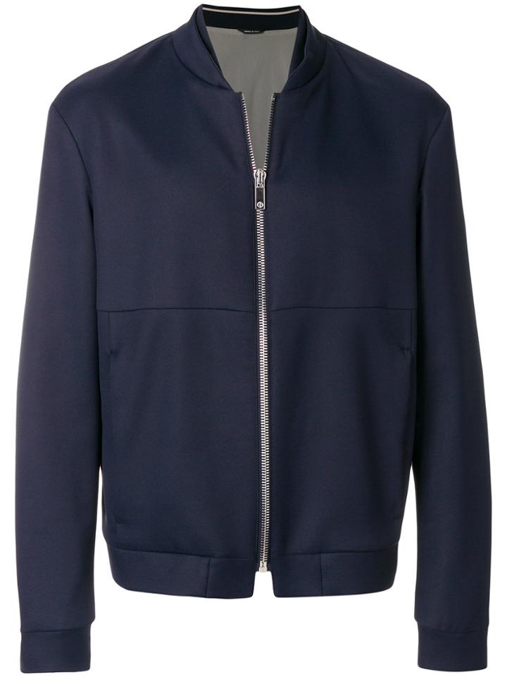 Giorgio Armani Zipped Bomber Jacket - Blue