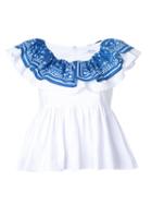 Fleamadonna - Ruffled Strapless Top - Women - Cotton/nylon/spandex/elastane - M, White, Cotton/nylon/spandex/elastane