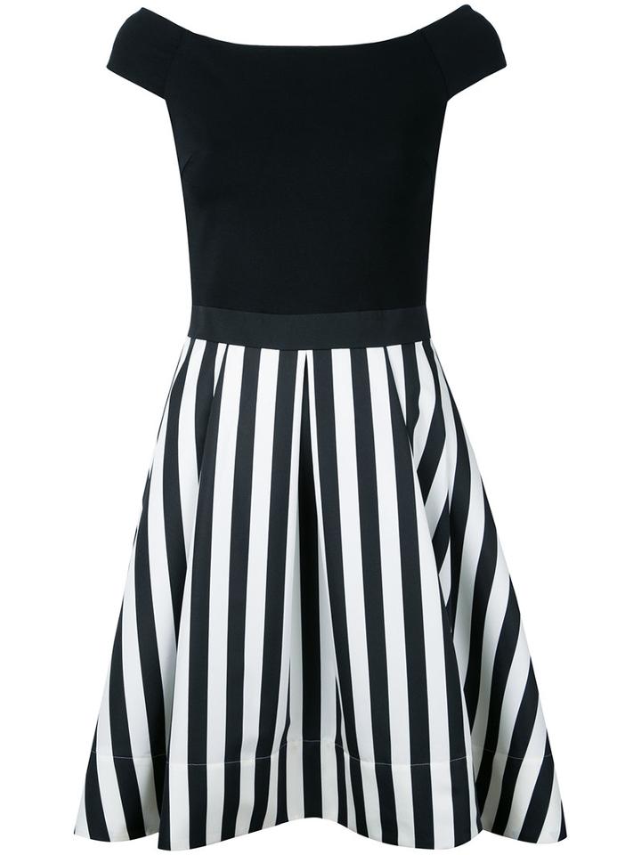 Guild Prime - Striped Boat Neck Dress - Women - Cotton/nylon/polyurethane - 36, Black, Cotton/nylon/polyurethane