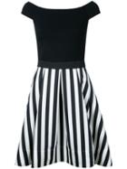 Guild Prime - Striped Boat Neck Dress - Women - Cotton/nylon/polyurethane - 36, Black, Cotton/nylon/polyurethane