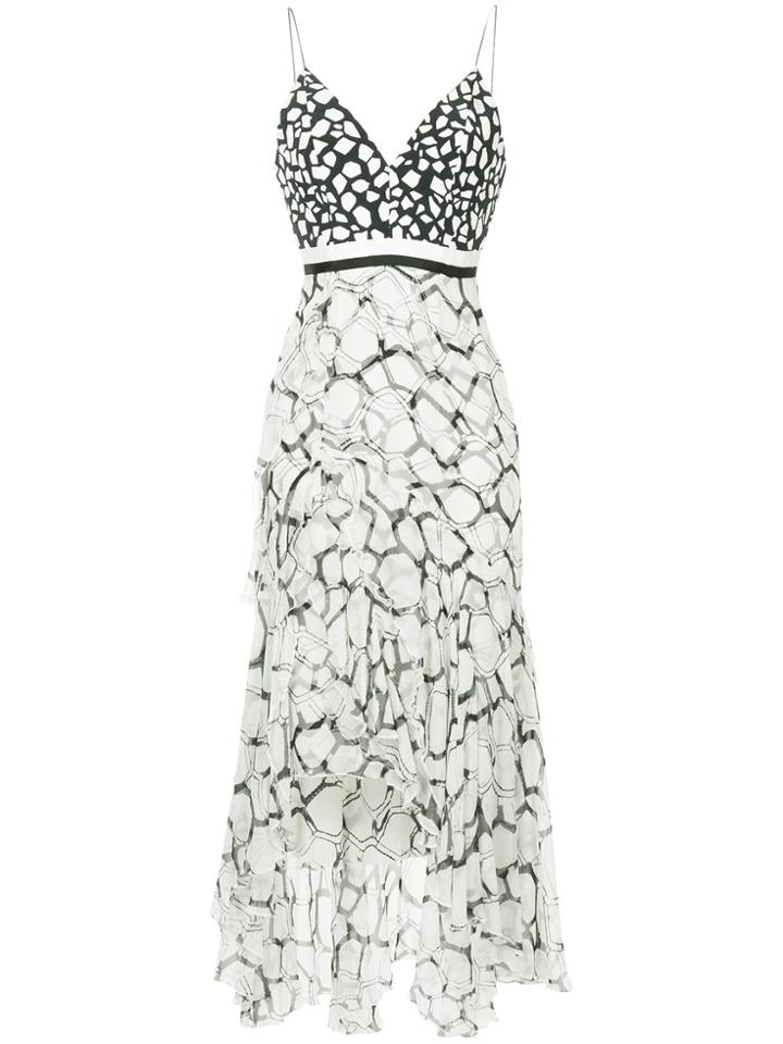 Alex Perry Zoe Ruffle Dress - White