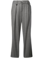 Lorena Antoniazzi Stripped Flared Trousers - Grey