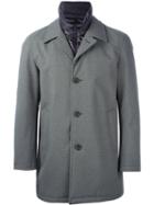 Herno Single Breasted Coat, Men's, Size: 54, Grey, Polyester/polyurethane/polyamide