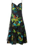Marc Jacobs Parrot Print Dress, Women's, Size: 4, Black, Cotton/silk