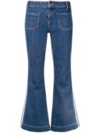 Sonia Rykiel Flared Side Stripe Jeans - Blue