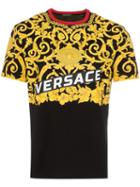 Versace Baroque Print Cotton T-shirt - Black