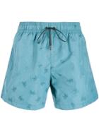 Bottega Veneta Butterfly Motif Swim Shorts - Blue