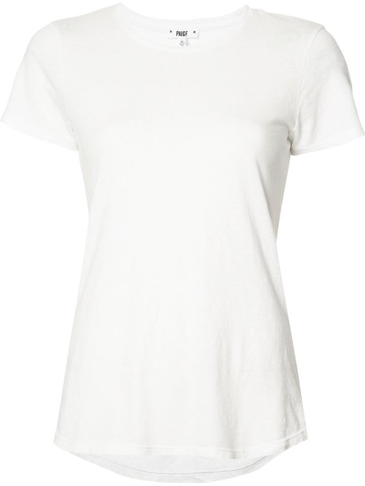 Paige Round Neck T-shirt, Women's, Size: Large, White, Cotton/polyester/lyocell