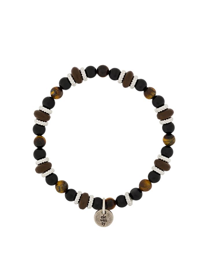 Eleventy Beaded Charm Bracelet - Brown