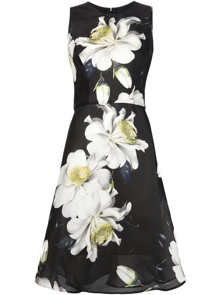 Carolina Herrera Flared Floral Dress