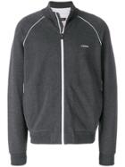 Z Zegna Zipped Logo Jacket - Grey