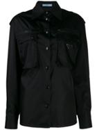 Prada Front Pocket Military Jacket - Black