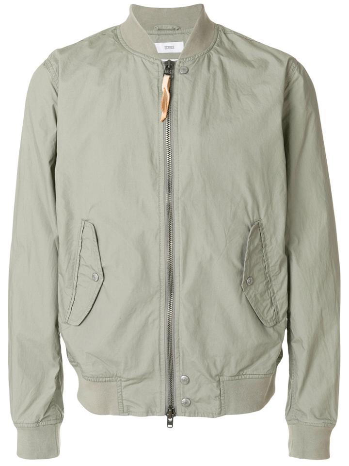 Closed Zipped Bomber Jacket - Grey