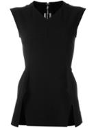Rick Owens V-neck Tank Top, Women's, Size: 40, Black, Cotton/spandex/elastane/viscose