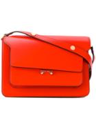 Marni - Trunk Satchel - Women - Calf Leather/brass - One Size, Red, Calf Leather/brass