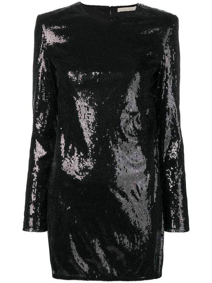 Amen Sequinned Mini Dress - Black