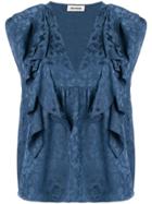 Zadig & Voltaire Ruffle-trimmed Top - Blue