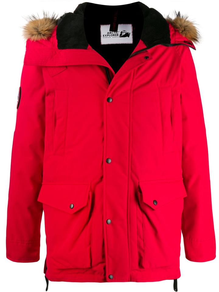 Arctic Explorer Chill Parka Coat - Red